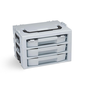 Bosch Sortimo System i-RACK 3-fach grau mit i-BOXX 72 und 2x LS-Schublade 72