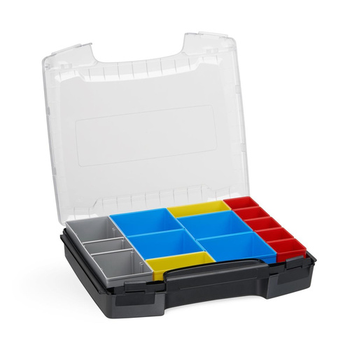 BOSCH-SORTIMO System LS-BOXX 306 & L-BOXX 102 & L-BOXX 238 & L-BOXX 136 & L-BOXX 374 alle anthrazit & i-BOXX 72 schwarz & LS-Schublade 72 schwarz & Inset-Boxen-Set B3 & C3