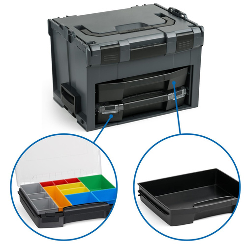 Bosch Sortimo LS-BOXX 306 anthrazit mit LS-Schublade und i-Boxx inkl. Insetbox H3