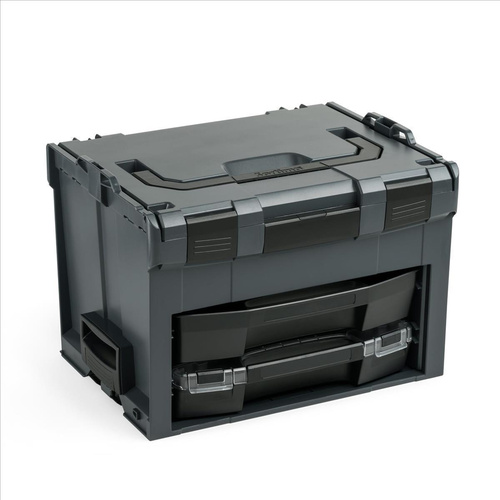 BOSCH-SORTIMO System LS-BOXX 306 anthrazit & i-BOXX 72 schwarz & Inset-Boxen-Set H3 & LS-Schublade 72 schwarz