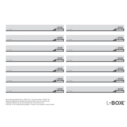 BOSCH-SORTIMO Beschriftungsaufkleber-Satz 14 Etiketten für L-BOXX 102