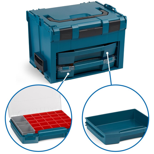 BOSCH-SORTIMO System LS-BOXX 306 grün & i-BOXX 72 grün & LS-Schublade 72 grün & Inset-Boxen-Set A3