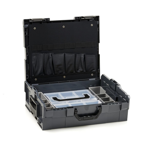 BOSCH-SORTIMO System L-BOXX 136 anthrazit & Werkzeug-Karte 1 & 2 x L-BOXX MINI anthrazit & Inset-Box U3