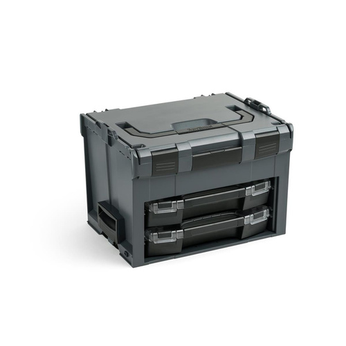 BOSCH-SORTIMO System LS-BOXX 306 anthrazit & 2 x i-BOXX 72 schwarz & Inset-Boxen-Set H3 & I3