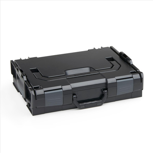 BOSCH-SORTIMO System L-BOXX 102 schwarz Verschlüsse anthrazit & Inset-Boxen-Set CD3 & Deckeleinlage