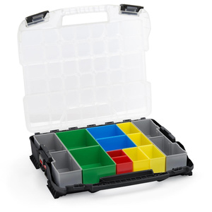 W-BOXX 102 schwarz Deckel transparent & Inset-Boxen-Set 4er Set
