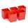 Einsatz-Kasten für Sortimentsboxen rot 52*52*63mm 25er Pack