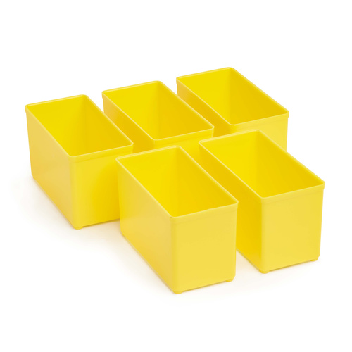 Einsatz-Kasten für Sortimentsboxen gelb 104*52*63mm 5er Pack