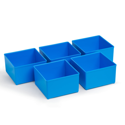 Einsatz-Kasten für Sortimentsboxen blau 104*104*63mm 5er Pack
