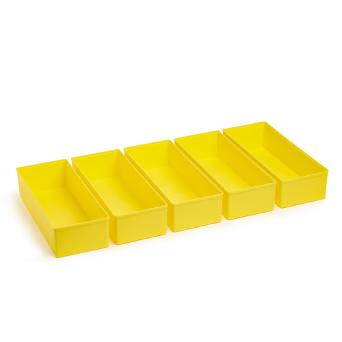 Einsatz-Kasten für Sortimentsboxen gelb 260*104*63mm 10er Pack