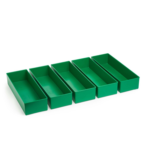 Einsatz-Kasten für Sortimentsboxen dunkelgrün 312*104*63mm  5er Pack