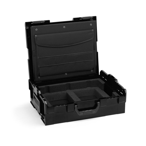Bosch Sortimo Boxxen System L-Boxx 136 schwarz mit Dokumentenkarte und Laptopeinsatz